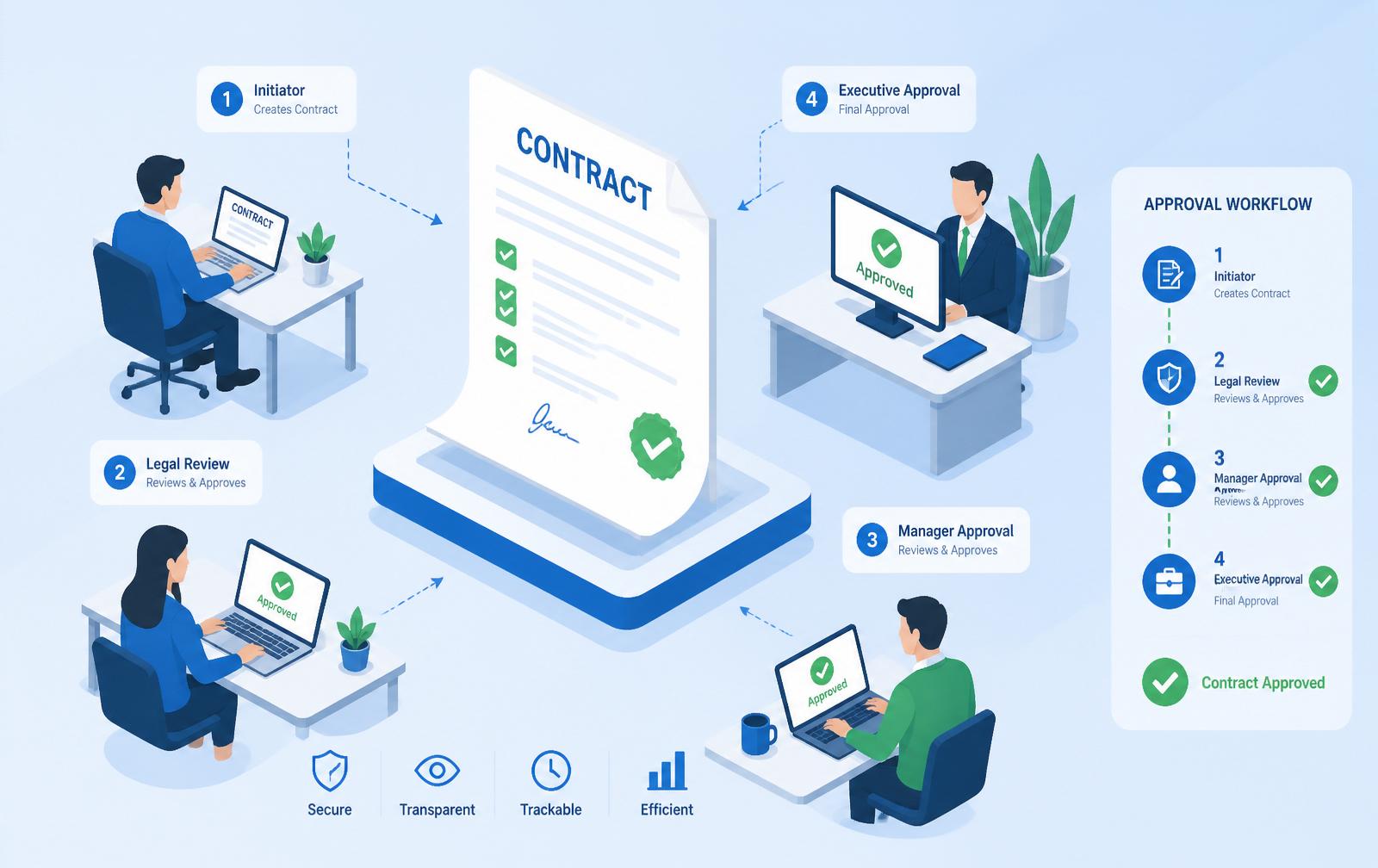 Multi-level approval workflows